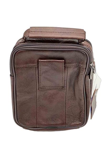 Micutz Men's Shoulder Bag / Belt Genuine Leather 17 cm x 15 cm x 6 cm, Black, Brown, Brown Color