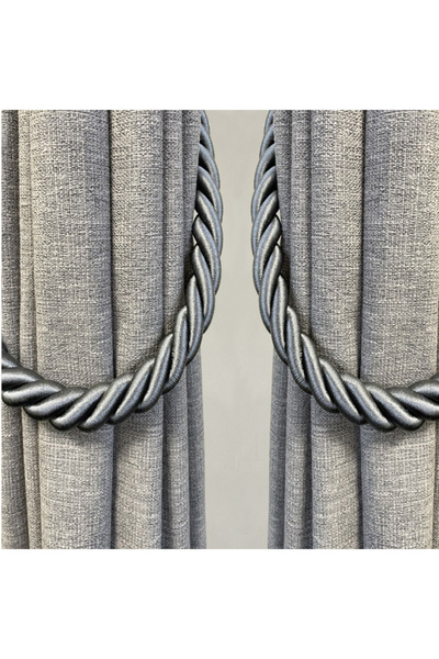 PUFO Curtain or drapery cord set, Classic model, 2 pieces, gray