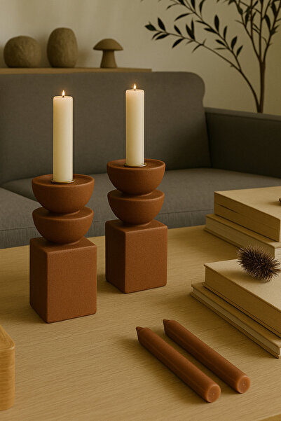 Luthien İskandinav Şamdan & Mumluk 2 ADET