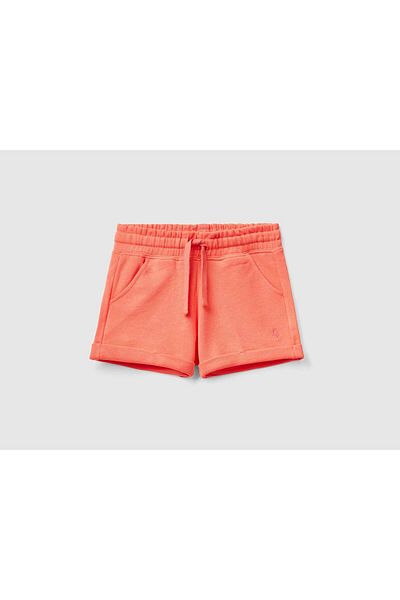 United Colors of Benetton 100% Cotton Solid Girls' Shorts