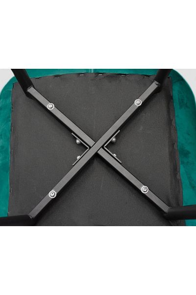 JollyMag Scaun bucatarie/living, metalic, catifea, verde, 53x63x83 cm, Misty