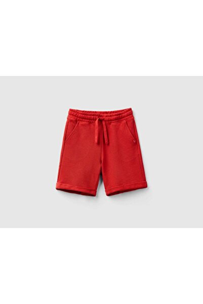 United Colors of Benetton Kids' Pure Cotton Bermuda Shorts with Drawstring