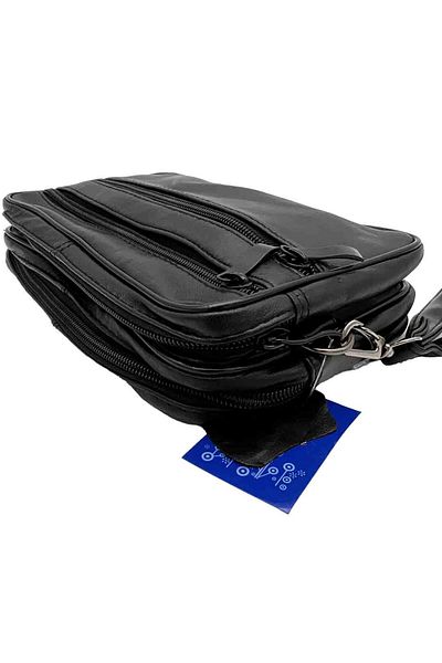 Micutz Men's handbag made of genuine leather: 23x14x4 cm
