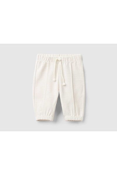 United Colors of Benetton Fleece Baby Pants with Drawstring Waist