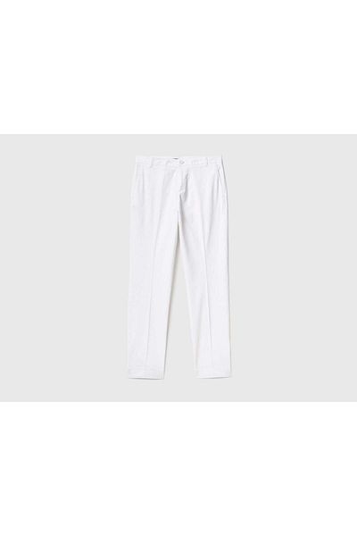 United Colors of Benetton Men's Solid Cotton Stretch Chino Pants