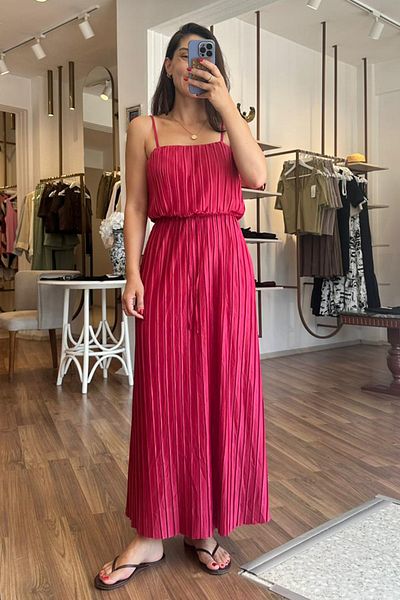 Unique Boutique Thin Strap Pink Dress