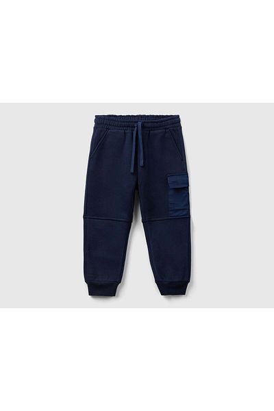 United Colors of Benetton Kids' Sport Pants with Logo Detail at the Waist