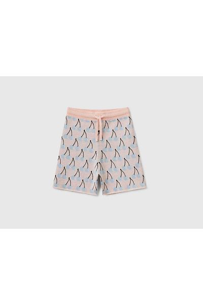 United Colors of Benetton Bermuda Shorts with Fruit Print for Kids