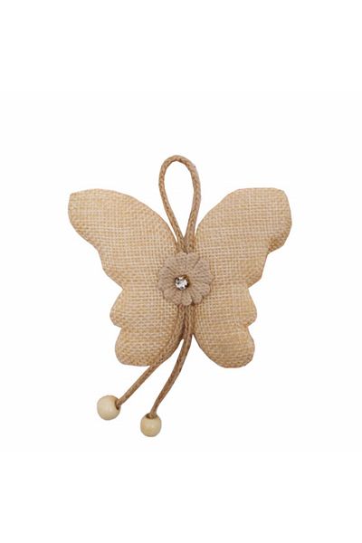 PUFO Set de șnururi pentru perdea sau draperie cu fluture și magnet, 2 buc., crem