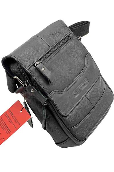 Micutz Men's Leather Bag: Allan Marco | 22x18x5 cm, Black