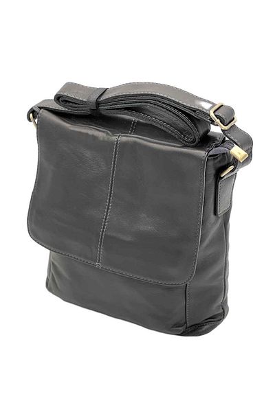 Micutz Men's Genuine Leather Handbag: Black / Dark Grey, 27 x 24 x 9|6 cm, Dark Grey Color