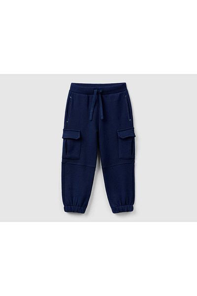United Colors of Benetton Kids' Cargo Pants with Pockets and Drawstring