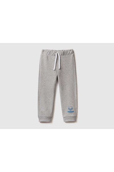 United Colors of Benetton Kids' Plain Sweatpants with White Drawstring
