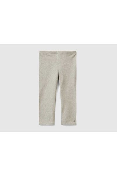 United Colors of Benetton Kids' 3/4 Solid Cotton Stretch Leggings