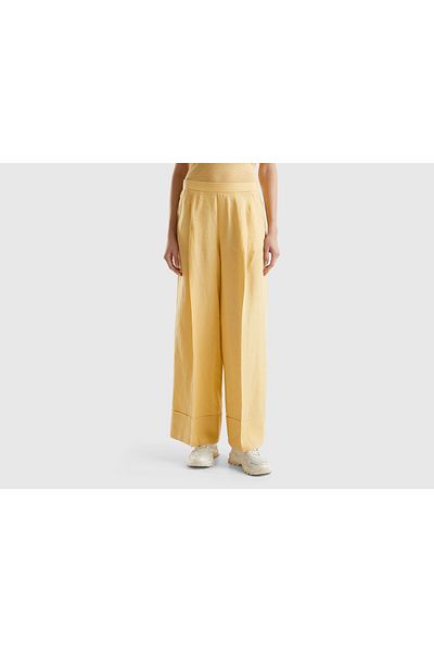 United Colors of Benetton 100% Pure Linen Palazzo Pants
