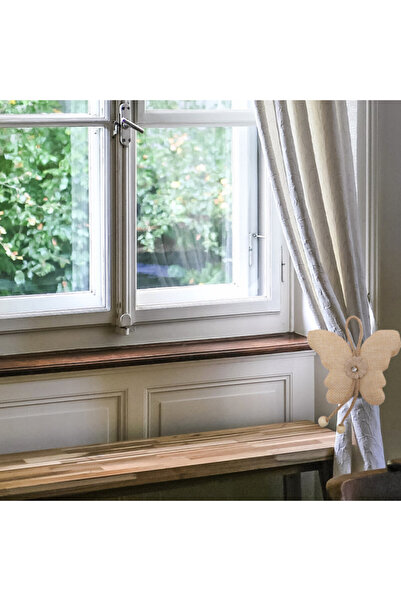 PUFO Butterfly curtain or drapery cord set with magnet, 2 pcs, cream