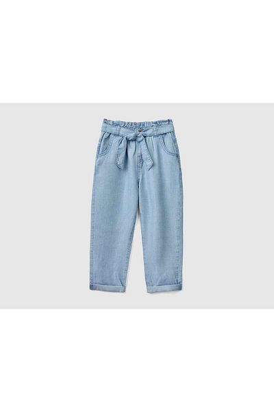 United Colors of Benetton Kids' Denim Jeans with Paper Belt