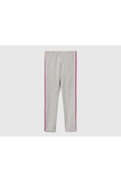 United Colors of Benetton Striped Side Detail Kids' Slim Fit Leggings