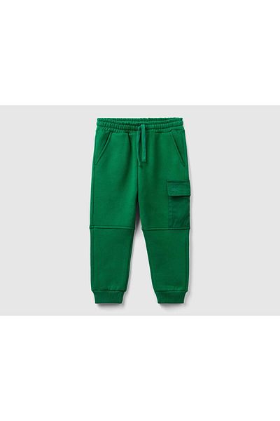 United Colors of Benetton Kids' Sport Pants with Logo Detail at the Waist