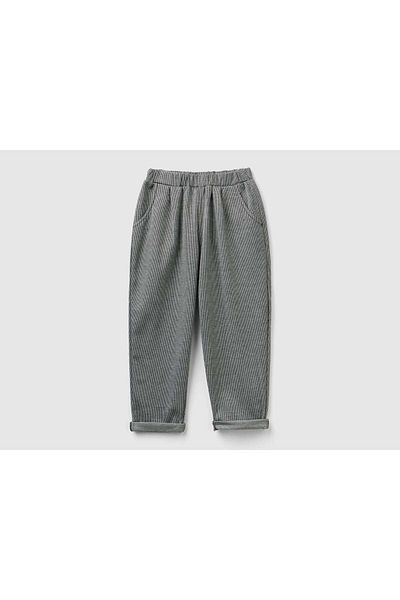 United Colors of Benetton Kids' Mom Fit Houndstooth Print Pants
