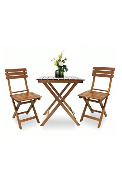 OEM Bistro Table Set with 2 Chairs, made of acacia wood