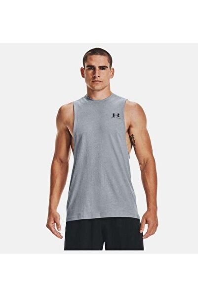 Under Armour Ανδρικό μπλουζάκι UA Left Chest Cut Off σε γκρι χρώμα