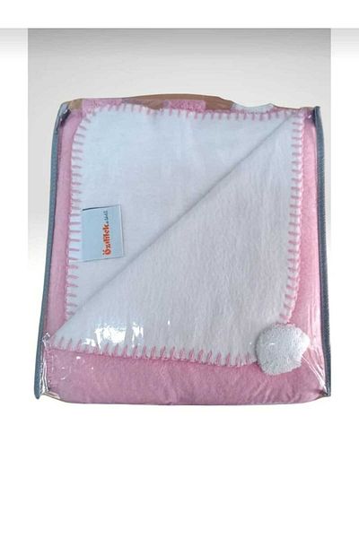Özdilek Baby Blanket with Pink Pompom