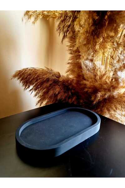 Dekor Siyah 18*10 cm Sunum Tepsisi & Organizer - Dekoratif Obje & Takı Organi...