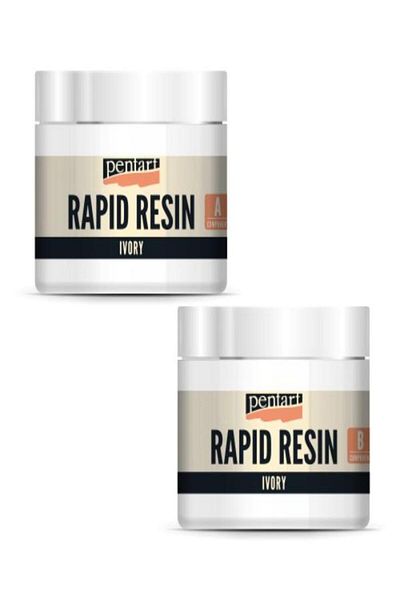 Pentart Two-component Rapid resin - Ivory, 80ml