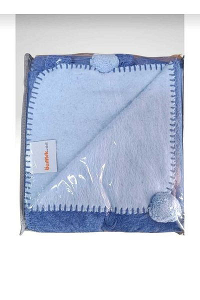 Özdilek Baby Blanket with Blue Pompom
