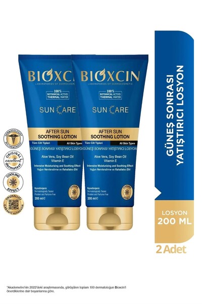 Bioxcin Sun Care Güneş Sonrası Yatıştırıcı Losyon 200 ml 2 Adet