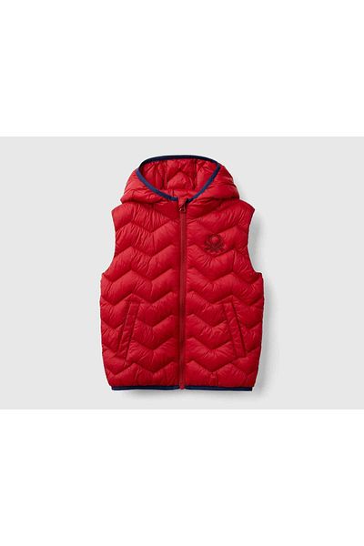 United Colors of Benetton Boys' Sleeveless Hoodie with Side Logo