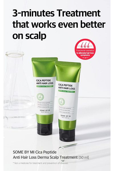 Some By Mi CICA Peptide Anti Hair Loss Derma Scalp Treatment | 50ml | With Cica & Peptide | Helps To