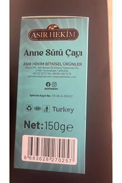 ASIR HEKİM BİTKİSEL ÜRÜNLER Anne Sütü Çayı