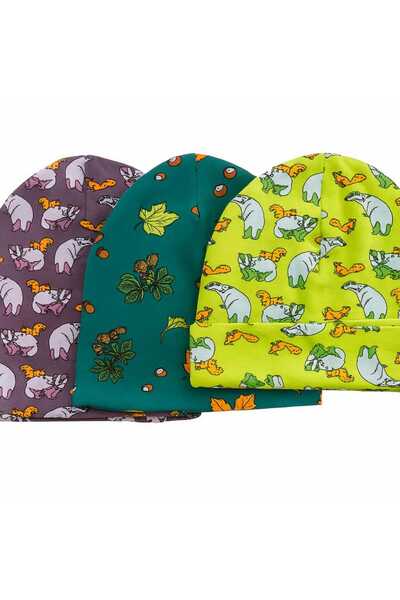 umudum bebis قبعة بيري للأطفال 3 قطع في واحد مصنوعة من نسيج قطني 100%