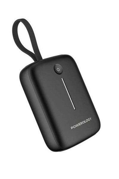 Powerology 10000mAh Power Bank with Detachable USB-C Wire