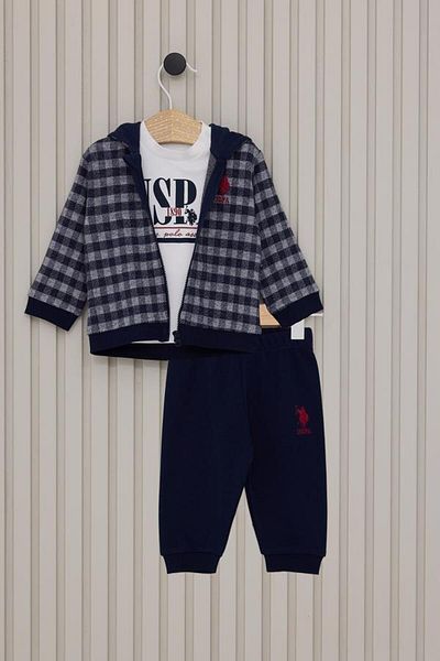 U.S. Polo Assn. Kids U.S Polo Assn Usb2160 Us Polo Baby Boy 3 Piece Set