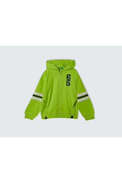 United Colors of Benetton Hooded Sweatshirt with Front Zipper Pocket