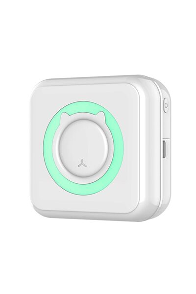 Telemag Set Mini Imprimantă Termică și 10 Role de Hârtie 57x25mm, Bluetooth, Compatibilă cu iOS/Android, Albastră