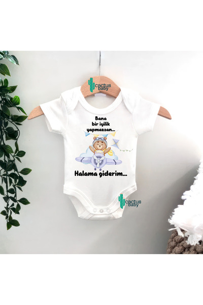 CACTUS COLLECTION Baby Body Suit with Auntie Uncle Dayi Anneanne Babaanne Wri...