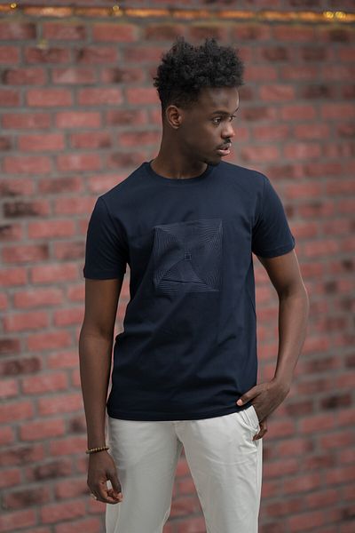 AKÇAYLAR Slim Fit Cotton Front Printed Crew Neck T-Shirt