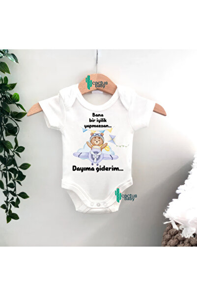 CACTUS COLLECTION Baby Body Suit with Auntie Uncle Dayi Anneanne Babaanne Wri...