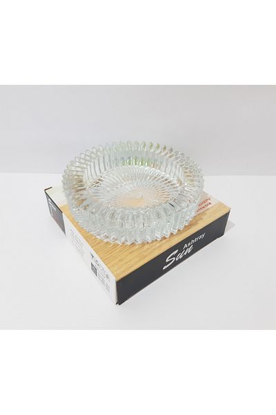 renkli çiçekler Γυάλινο Τασάκι 14,5x3,5 CM Μεγάλο Στρογγυλό Γυάλινο Τασάκι Τασάκι