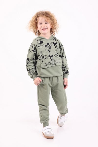 Mixima 3-4-5-6 Years Old Boy's Hooded Seasonal Two Thread Bottom Top Double Tracksuit Set (Get the Exact Size)