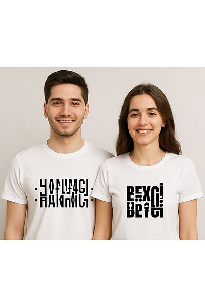 ErTaPassage Encrypted Love T-Shirt Combo – Mystery Design for Couples