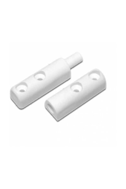 ÇEÇEN HOME (2 قطعة) ستارة نافذة باب من مادة PVC باللون الأبيض، مفصلة قفل بلاستيكية كبيرة