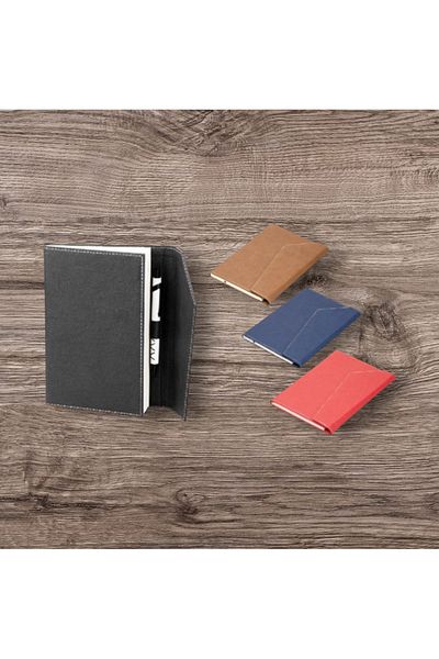 Copyder Undated 4Pcs 4 Colors Set Thermo Leather Hard Cover Notebook14'5X21 cm