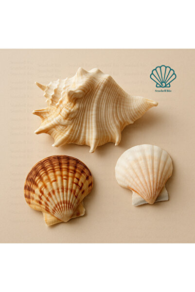 Seashell Rio Doğal Deniz Kabukları 3’lü Set – Terrarium, Saksı, Akvaryum, DIY...