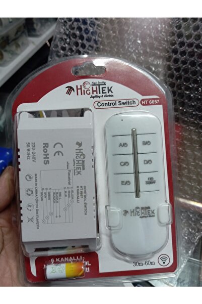 Hightek 6 Kanallı Avize Kontrol Kumandası 6 Kanallı - Uzaktan Kumandalı Avize Kontrol Kumandası 6 Kanallı