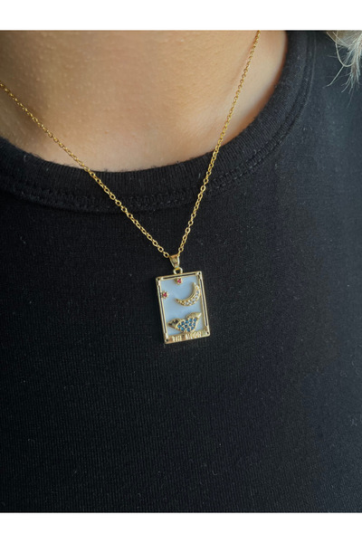 Zemora Jewelry قلادة على شكل قمر